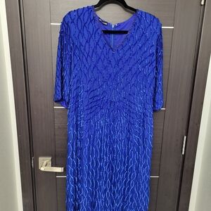 Elegant Blue Women's Dress